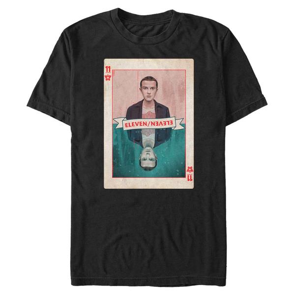 Aperçu: Netflix - Stranger Things - Eleven Card - Homme T-shirt - Noir - Devant