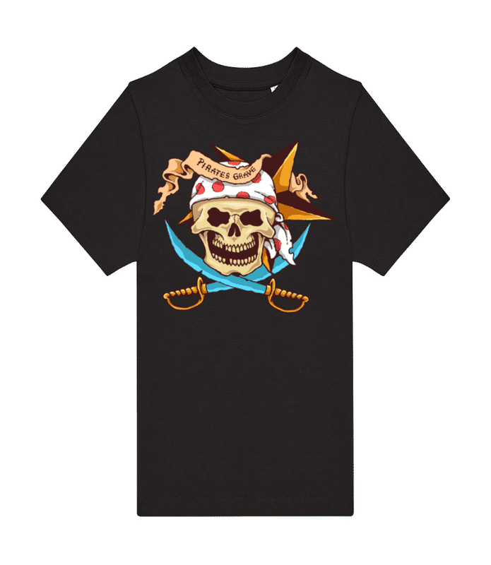 Vorschau: Pirate Grave - Kinder T-Shirt B&C - Schwarz - Vorne