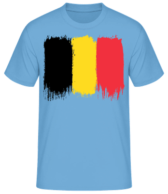 Country Flag Belgium - Camiseta básica para hombre - Azul claro - delante