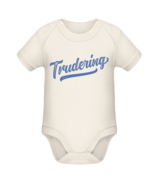 Vorschau: Trudering Swoosh - Baby Bio Strampler - Creme - Vorne