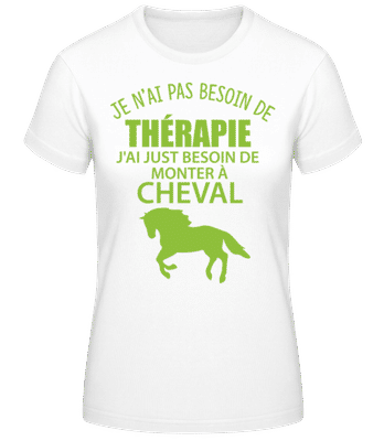 Monter À Cheval - T-shirt standard Femme - Blanc - Devant