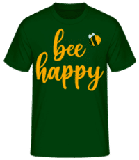 Bee Happy - T-shirt standard Homme - Vert bouteille - Devant