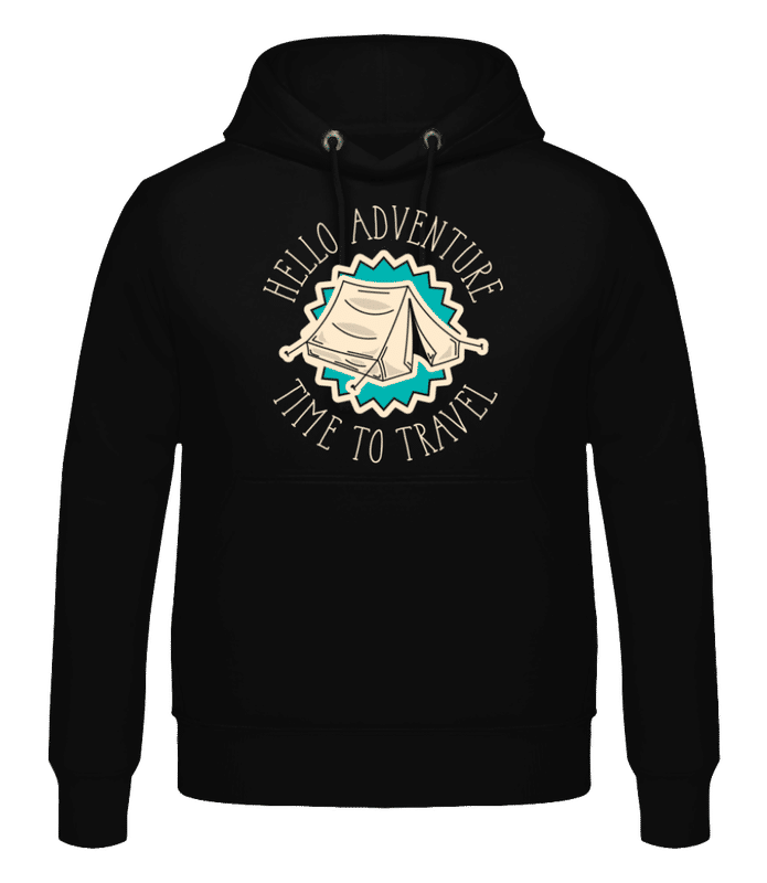 Náhľad: Hello Adventure - Pánska mikina - Čierna - Predné