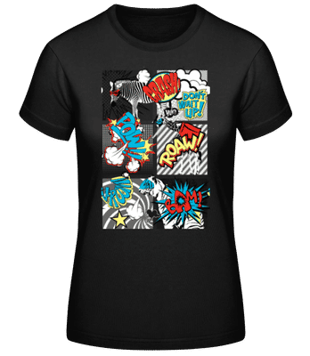 Animaux Bande Dessinée - T-shirt femme B&C - Noir - Devant