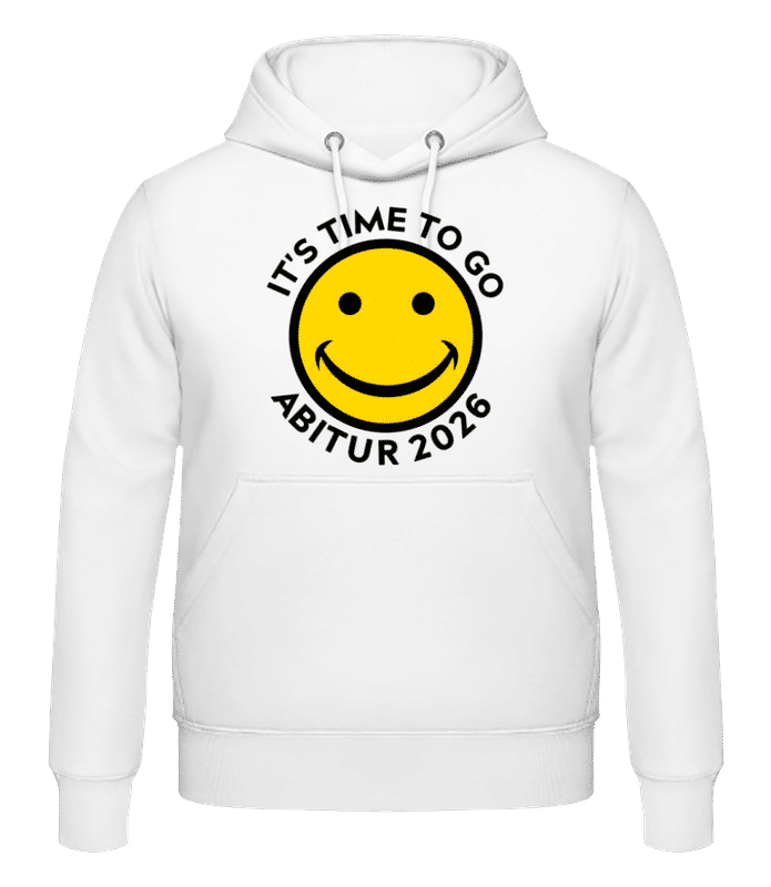Vorschau: Its Time To Go Abitur 2025 - Männer Hoodie - Weiß - Vorne