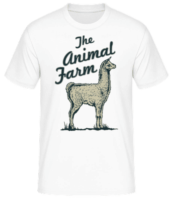 Llama The Animal Farm - Men's Basic T-Shirt - White - Front
