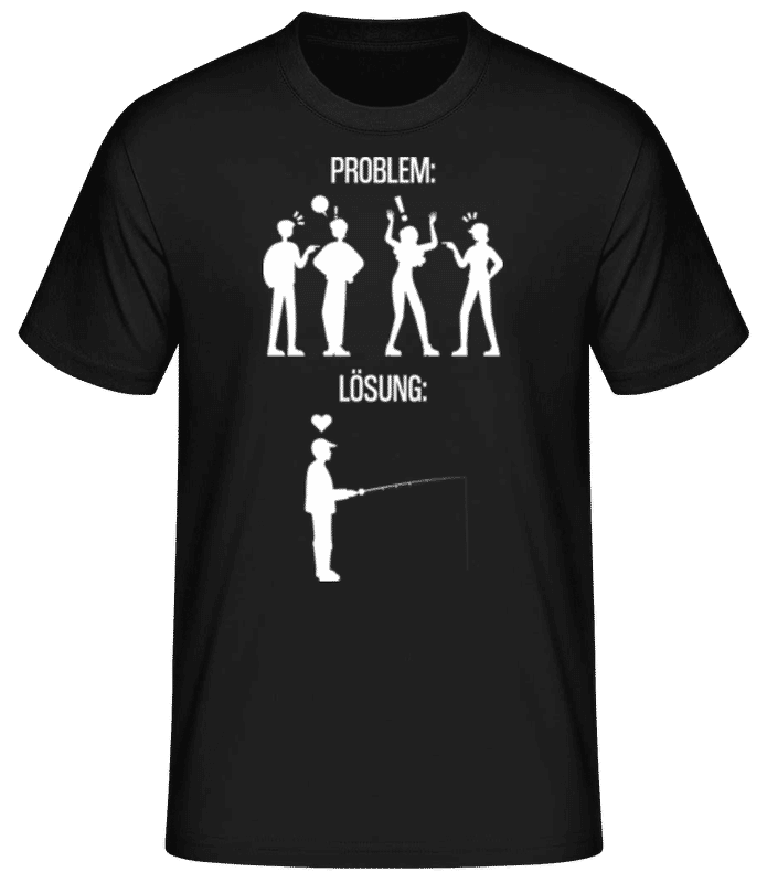 Vorschau: Problem Lösung - Männer Basic T-Shirt - Schwarz - Vorne