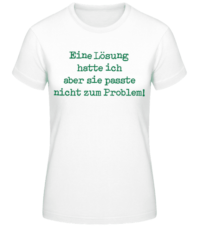 Vorschau: Unpassende Lösung - Frauen T-Shirt B&C - Weiß - Vorne