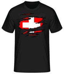 Drapeau déchiré Suisse · T-shirt standard Homme