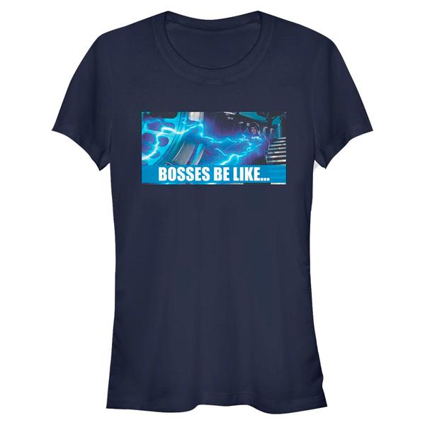 Aperçu: Star Wars - Emperor Palpatine Bosses Be Like - Femme T-shirt - Bleu marine - Devant