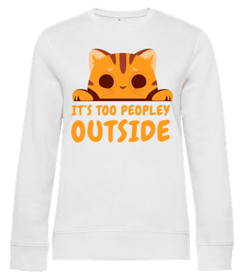 Cute Cat Too Peopley Outside - Sweat-shirt standard pour femme - Blanc - Devant