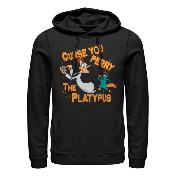 Aperçu: Disney Classics - Phinéas et Ferb - Doof & Agent P Curse you - Unisex Sweat à capuche - Noir - Devant