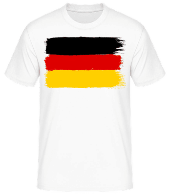 Länder Flagge Deutschland - Männer Basic T-Shirt - Weiß - Vorne