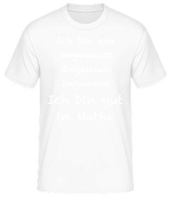 Ingenieur Mathe - Männer T-Shirt B&C - Weiß - Vorne
