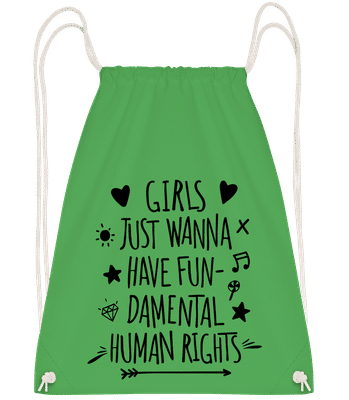 Damental Human Rights - Turnbeutel - Irischgrün - Vorn