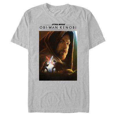 Star Wars - Obi-Wan Kenobi - Obi-Wan Kenobi & Darth Vader Obi Oil Paint - Hombres Camiseta - gris ceniza - delante