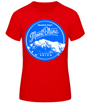 Mont Blanc Mountain - Frauen T-Shirt B&C - Rot - Vorne