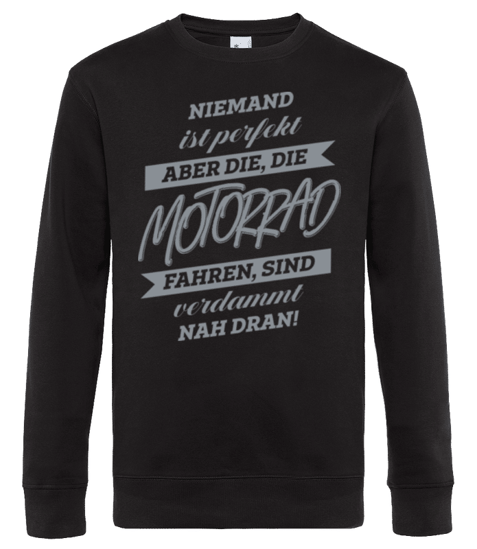 Vorschau: Niemand Ist Perfekt 2 - Männer Standard Pullover - Schwarz - Vorne