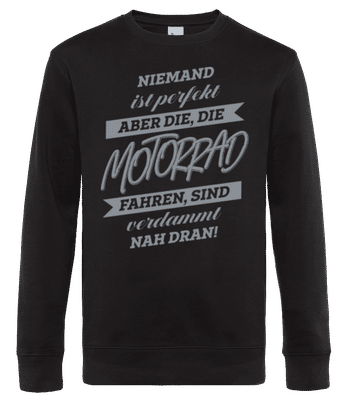 Niemand Ist Perfekt 2 - Männer Standard Pullover - Schwarz - Vorne
