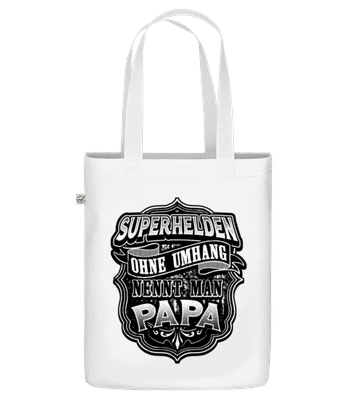 Superhelden Papa - Bio Tasche - Weiß - Vorne