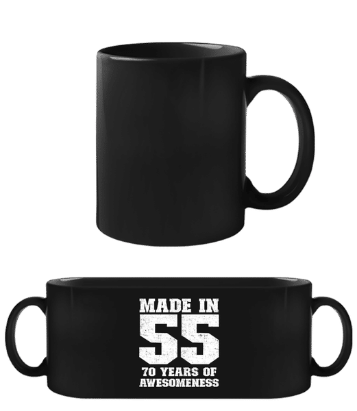 Preview: 70 Years Of Awesomeness - Black Mug - Black - Front