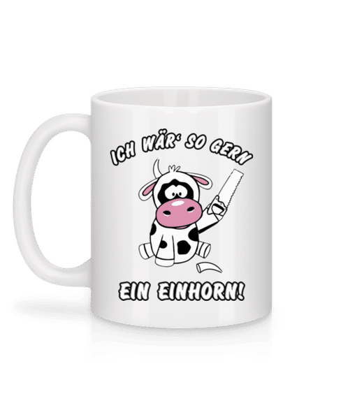 Vorschau: Ich Wär So Gern Ein Einhorn - Tasse - Weiß - Hinten