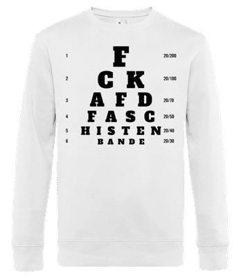 Protest Demo Fck AFD - Männer Standard Pullover - Weiß - Vorne