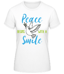 Peace Begins With A Smile · Women's Basic T-Shirt