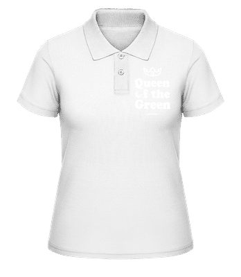 Queen Of The Green - Polo en piqué fin pour femmes - Blanc - Devant