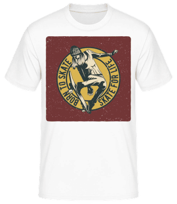 Born To Skate - T-shirt standard Homme - Blanc - Devant