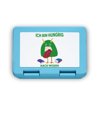 Hungrig Nach Wissen - Brotdose - Hellblau - Vorne