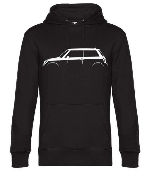 Aperçu: 'Mini Cooper (R50)' Silhouette - Sweat à capuche premium Unisexe - Noir - Devant