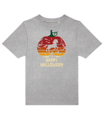 Happy Halloween - T-shirt enfants B&C - Gris chiné - Devant