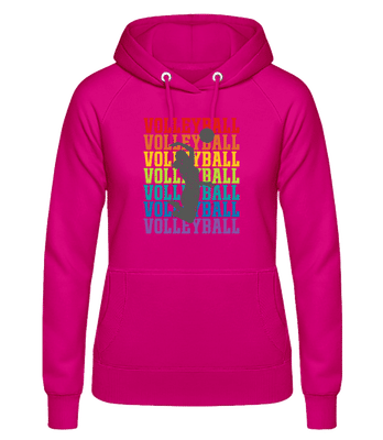 Volleyball Retro Woman - Sudadera con capucha para mujer - Fucsia - delante