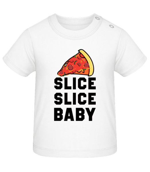 Aperçu: Pizza Slice Slice Baby - T-shirt Bébé - Blanc - Devant
