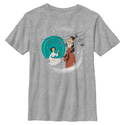 Star Wars - Skupina Hanging Ornaments - Christmas - Kids T-Shirt - Heather grey - Front