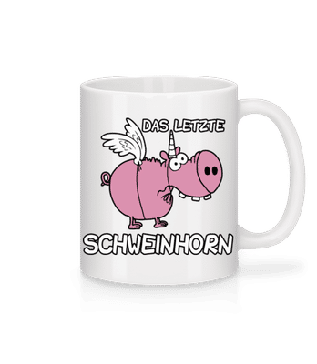 Das Letzte Schweinhorn - Tasse - Weiß - Vorne