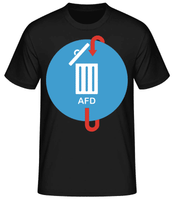 AFD Mülleimer - Männer T-Shirt B&C - Schwarz - Vorne