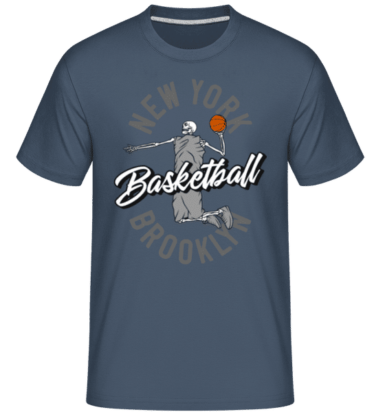 Preview: New York Basketball -  Shirtinator Men's T-Shirt - Denim - Front