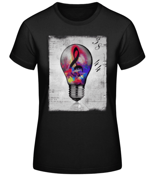 Aperçu: Ampoule Coloré - T-shirt standard Femme - Noir - Devant