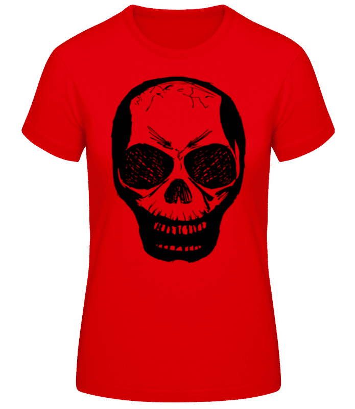 Preview: Skull Black Grey - Women's B&C T-Shirt - Red - Front