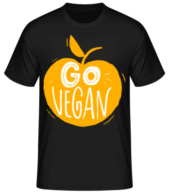 Go Vegan - Men's Basic T-Shirt - Black - Front