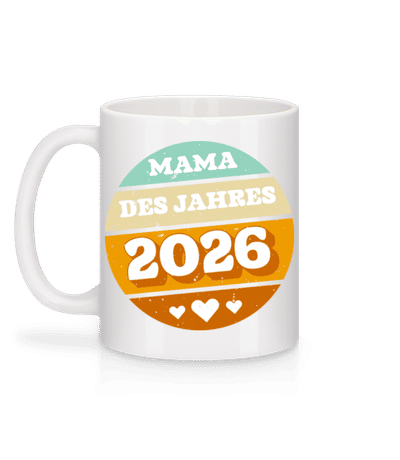 Mama des Jahres 2025 - Tasse - Weiß - Hinten