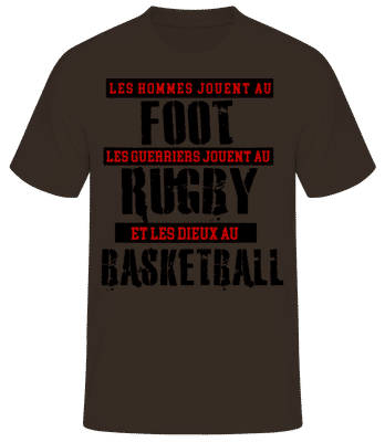 Les Dieux Jouent Au Basketball - T-shirt homme B&C - Marron - Devant