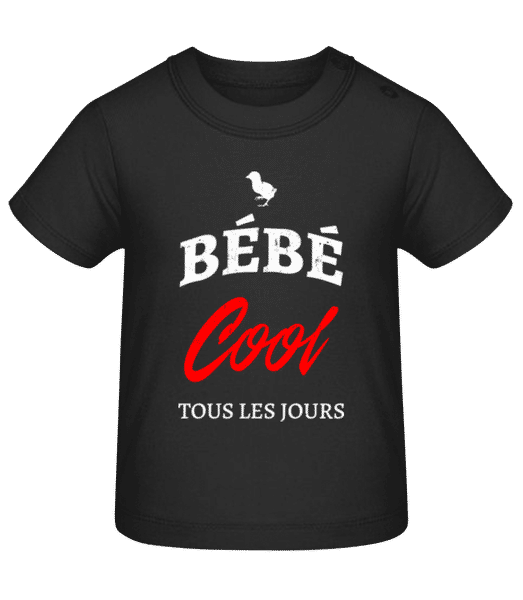 Aperçu: Bébé Cool - T-shirt Bébé - Noir - Devant