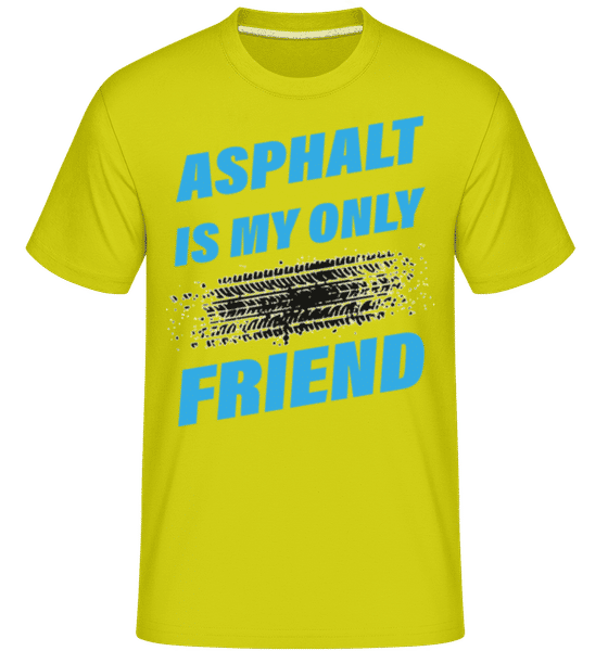 Preview: Asphalt Is My Only Friend Car -  Shirtinator Men's T-Shirt - Lime - Front