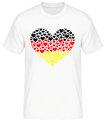 Cœur L'Allemagne - T-shirt standard Homme - Blanc - Devant