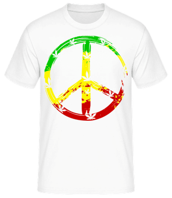 Reggae Peace - Camiseta básica para hombre - Blanco - delante