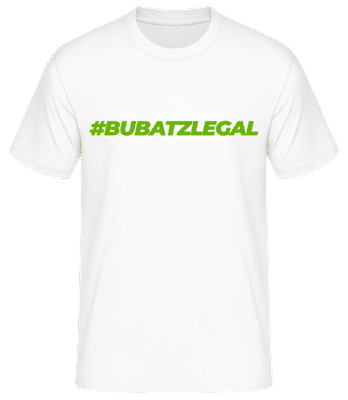 Hashtag Bubatz Legal - Men's Basic T-Shirt - White - Front