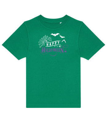 Happy Halloween 2 - Kinder T-Shirt B&C - Irischgrün - Vorne